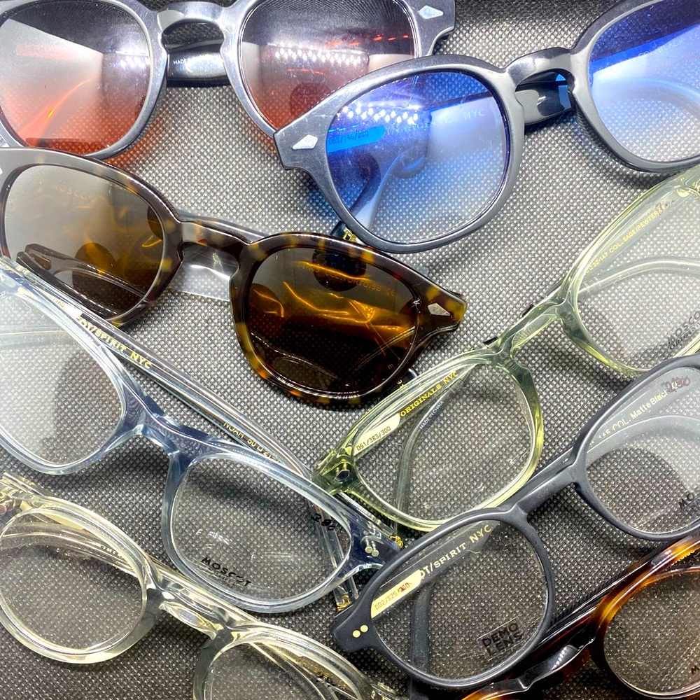 Brand new Moscot original and spirit demo lens glasses and shades